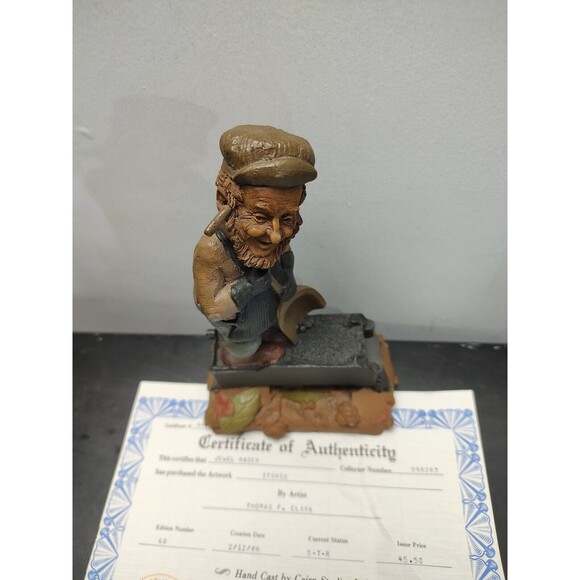 Tom Clark Gnome Cairn Studio Stokes #60  1986 Gnome with Coal Tender Train COA - Picture 8 of 12
